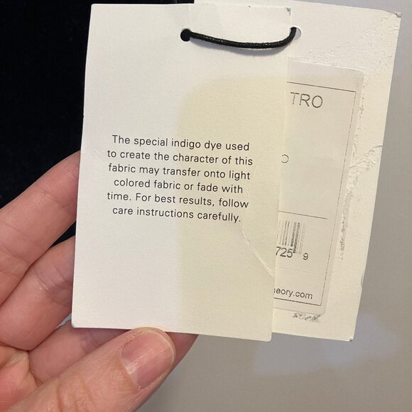 Theory NWT Indigo Denim Tailored Trouser (Tailor Pro J0104232) - Picture 7 of 8